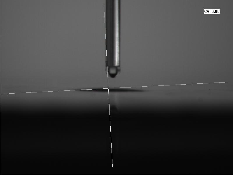   等離子處理後水滴角：6度